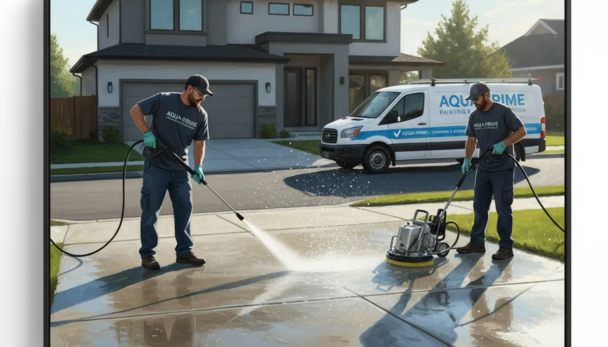 Concrete pressure cleaning service for driveways and patios in St Petersburg, FL