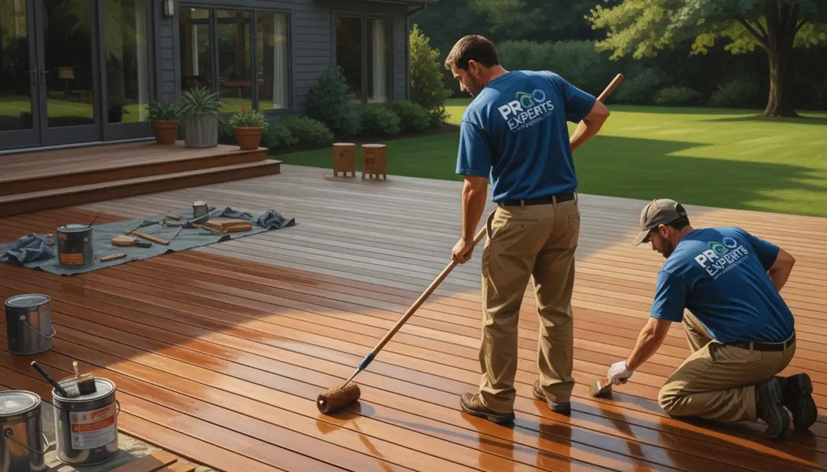 Professional deck staining in St Petersburg, FL for salt air and sun protection