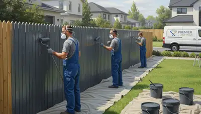 Fence painting in St Petersburg, FL by St Petersburg Paint Pros for durable coastal protection