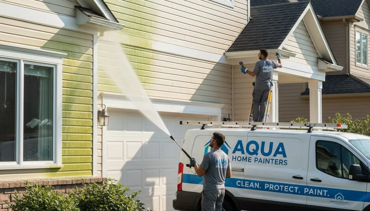 Vinyl siding pressure cleaning in St Petersburg, FL removes salt, mildew, and coastal grime