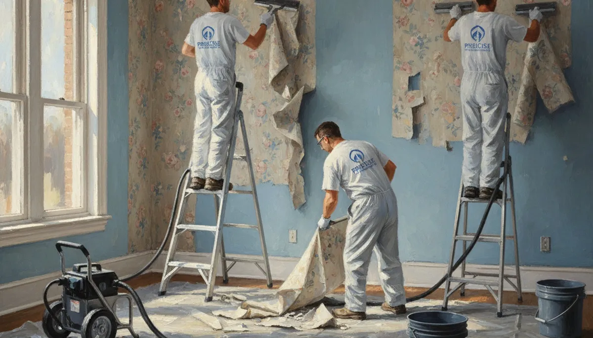 Professional wallpaper removal in St. Petersburg, FL for smooth, paint-ready walls